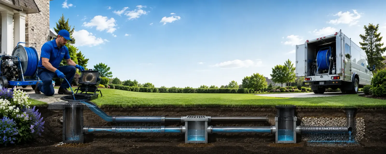 Outdoor drain cleaning information for West Lafayette, OH